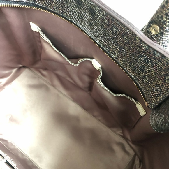 Henri Bendel A List Leather Satchel in Lizard with Gold Hardware - Picture 5 of 11